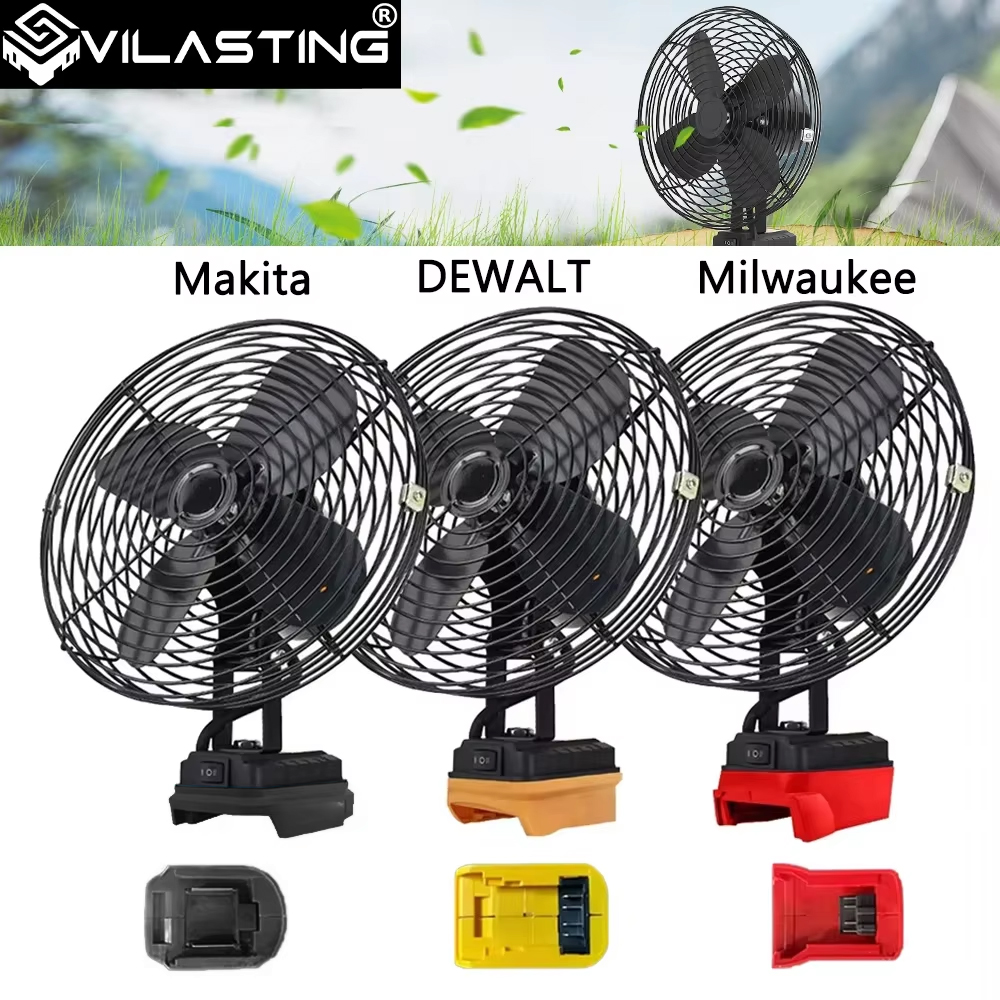 Outdoor Power Fan - 6/8In Camping Fan Outdoor Fishing Wireless