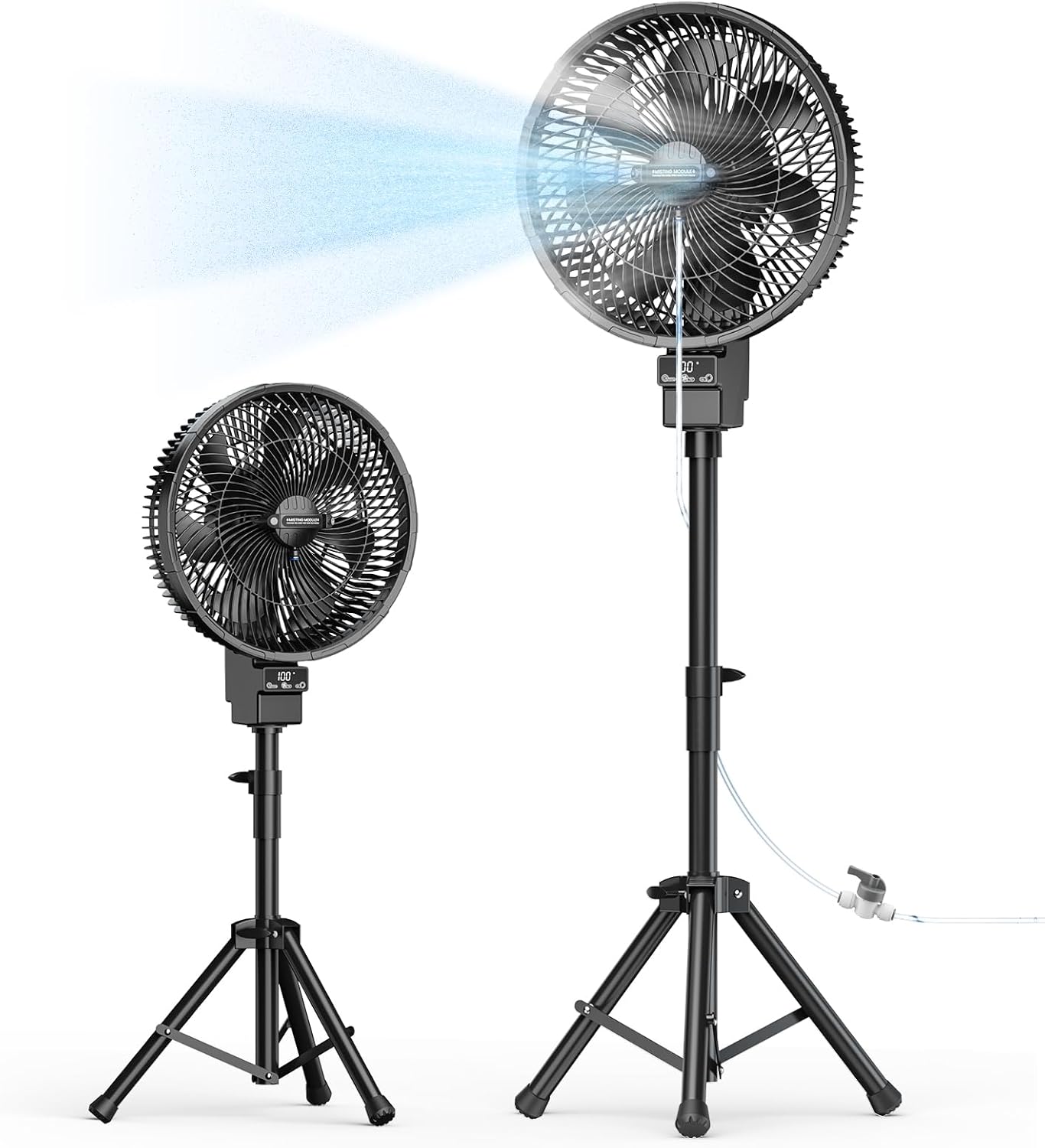 Outdoor Power Pedestal - Portable Oscillating Pedestal Fan with Misting