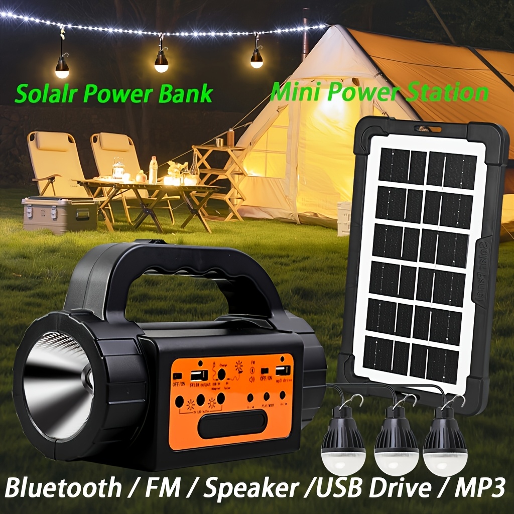 Power Outdoor - Solar Rechargeable Camping Lights Outdoor, Powered