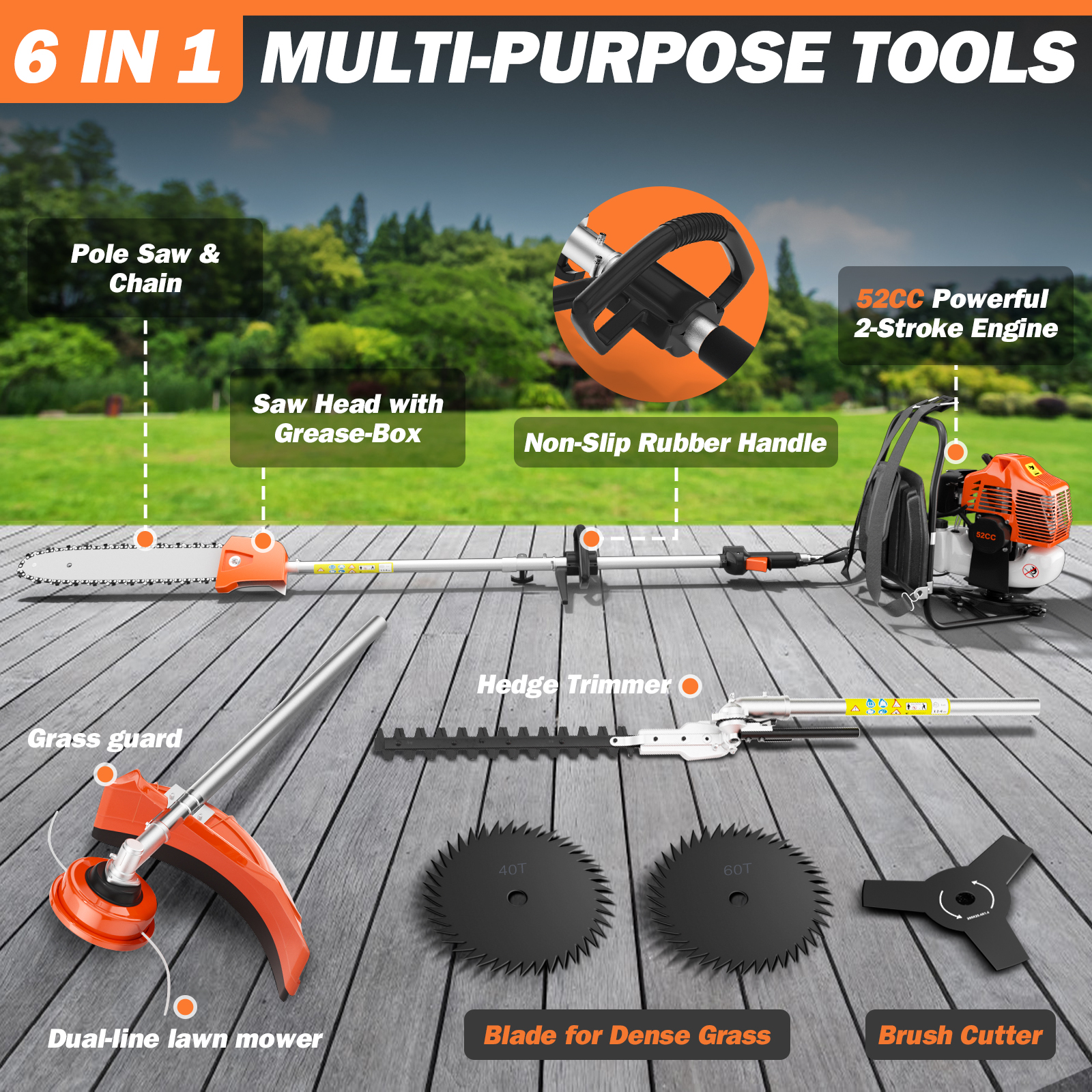 6 IN 1 Multi Functional Gas Po - đánh giá và giá Brush Cutter Strap