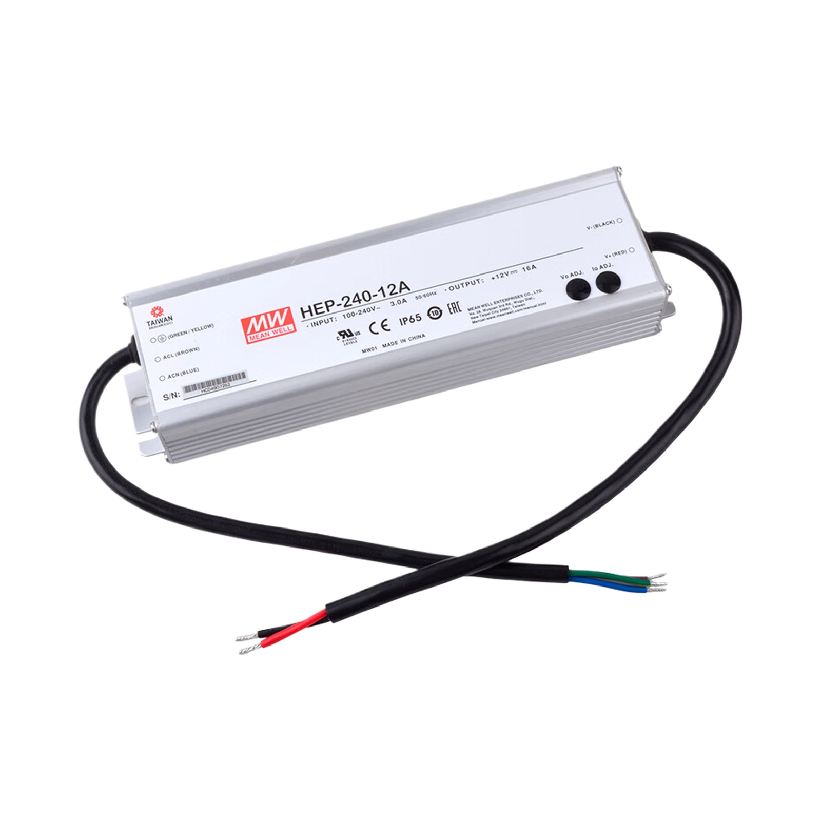 MEAN WELL HEP-240-12A, High Ef - đánh giá và giá Outdoor Power Supply 12V