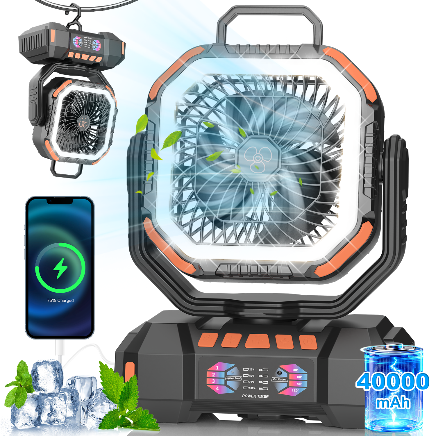 Portable Camping Fan Rechargea - đánh giá và giá Outdoor Power Pedestal