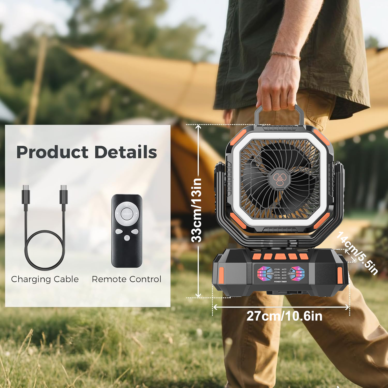 Portable Camping Fan Rechargea - đánh giá và giá Outdoor Power Pedestal